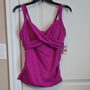 Lands' End Women's Swim Top in Vibrant Pink